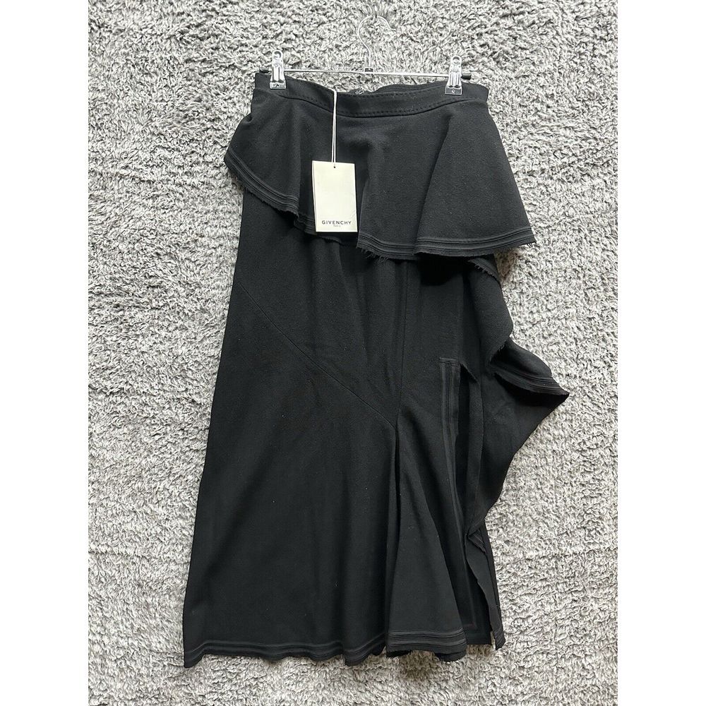 Givenchy Ruffled‎ Mid-length Skirt Black Size 4 US NWT